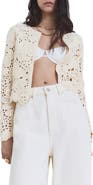 MANGO Open Knit Cardigan Jacket