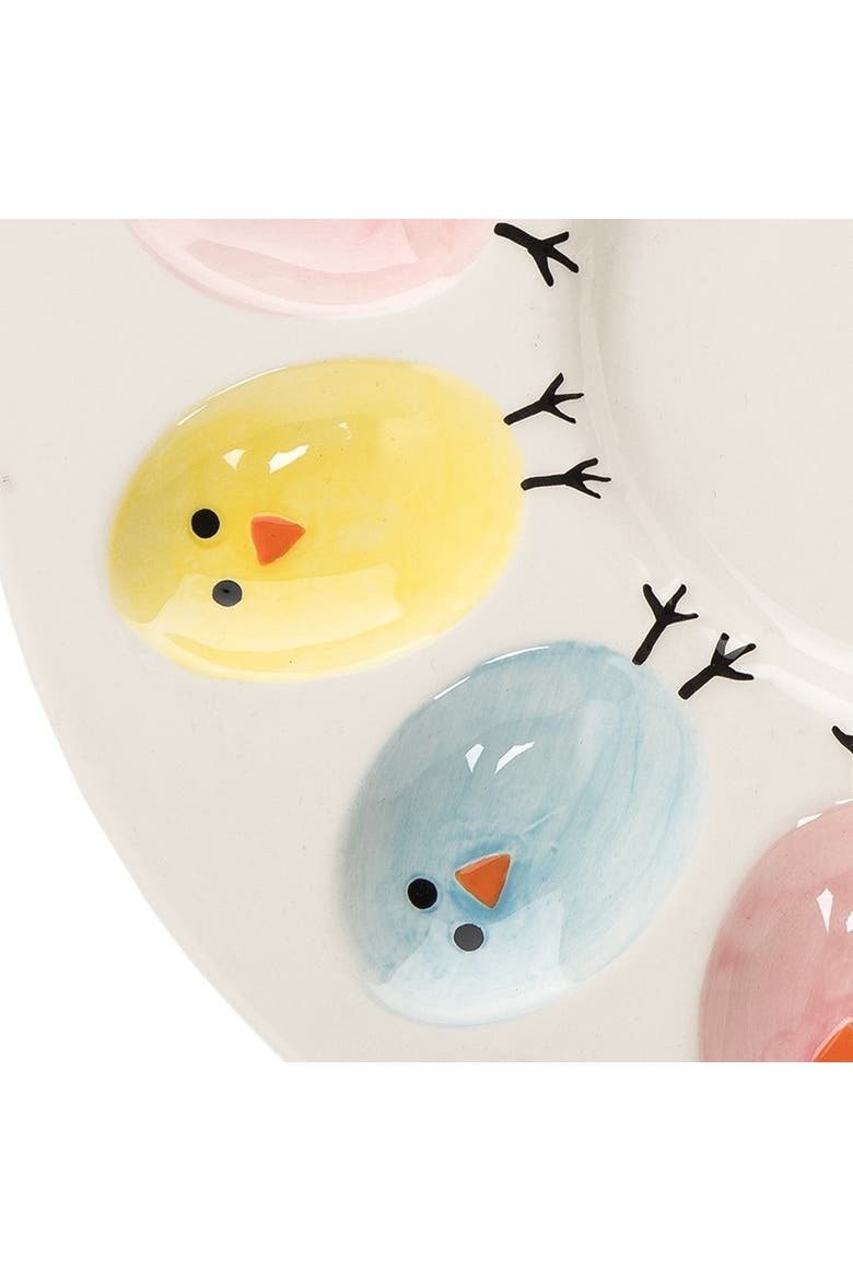 Easter Chick Egg Serving Plate, Alternate, color, White