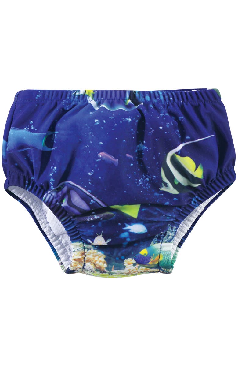 Hudson Baby Rashguard Set, Alternate, color, Coral Reef Dolphin