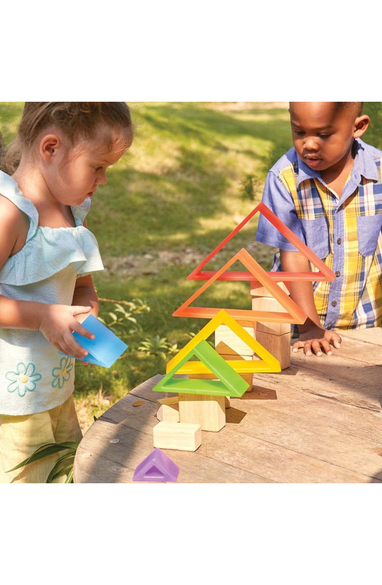 Kaplan Early Learning Company Discovery Triangles - Rainbow - 6 Pieces, Alternate, color, Multicolored