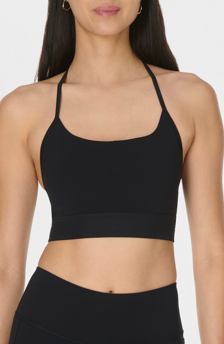 Sweaty Betty Ultimate Studio Ribbed Sports Bra, Main, color, Black