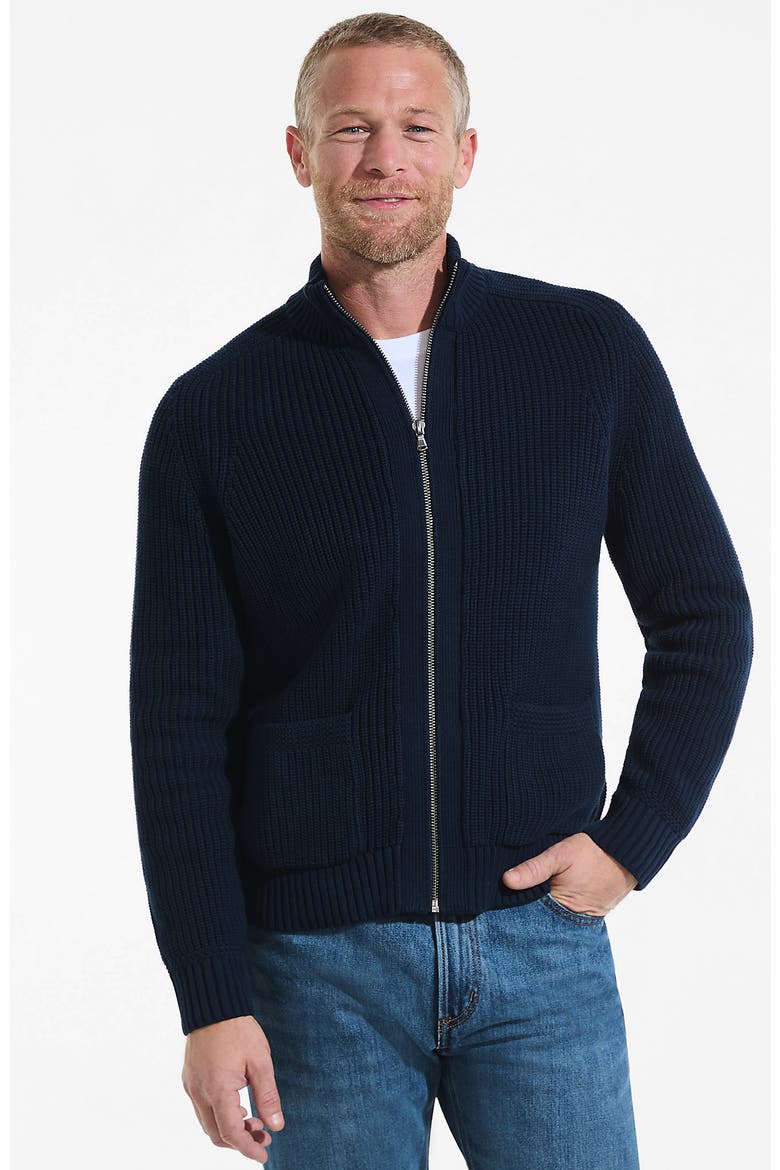 Long Sleeve Drifter Full Zip Cardigan Sweater, Main, color, Radiant Navy