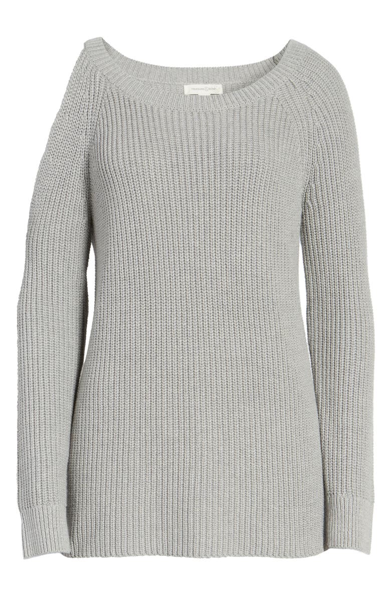 Treasure & Bond Asymmetrical Cold Shoulder Sweater, Alternate, color, 