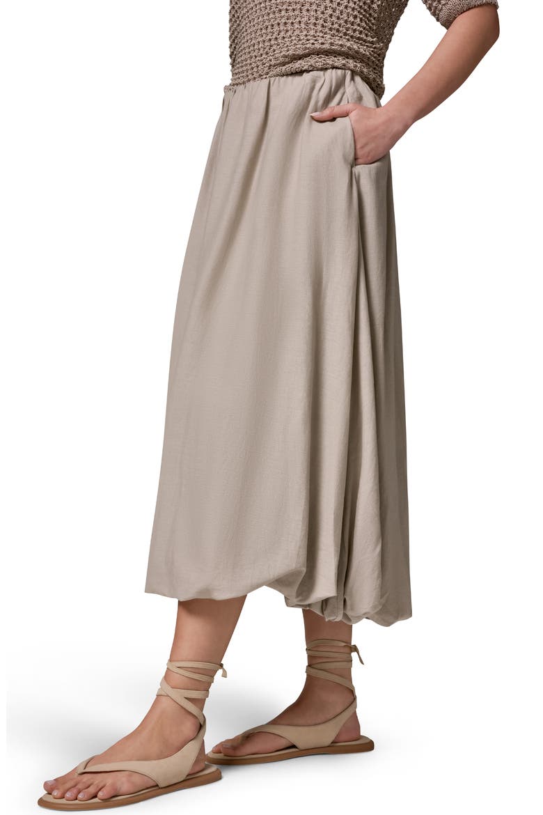 Linen Blend Bubble Skirt, Alternate, color, TUSCAN GREY