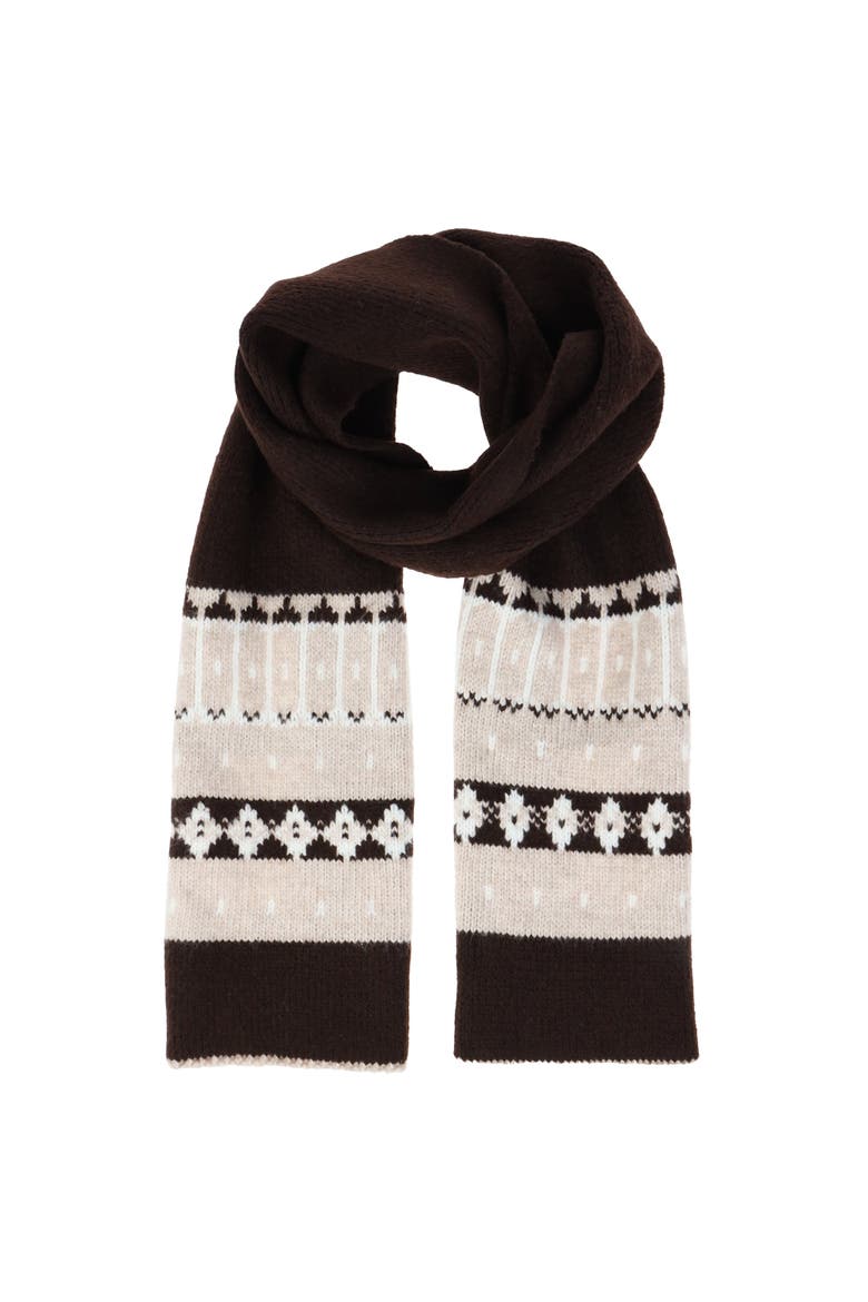 Heather Knit Ikat Scarf, Alternate, color, HEATHER