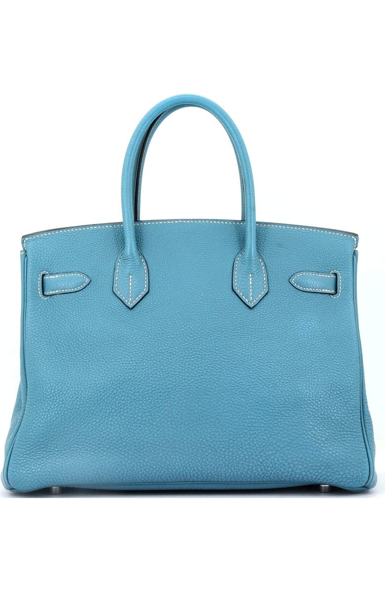 Pre-Owned Hermes Birkin Handbag Blue Togo with Palladium Hardware 30, Alternate, color, Bleu Jean
