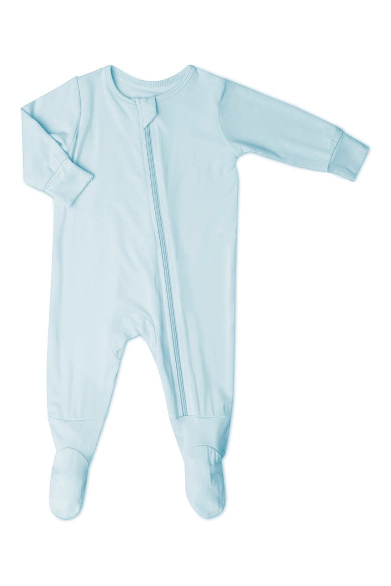 Jersey Long Sleeve Footie, Main, color, WHISPERING BLUE