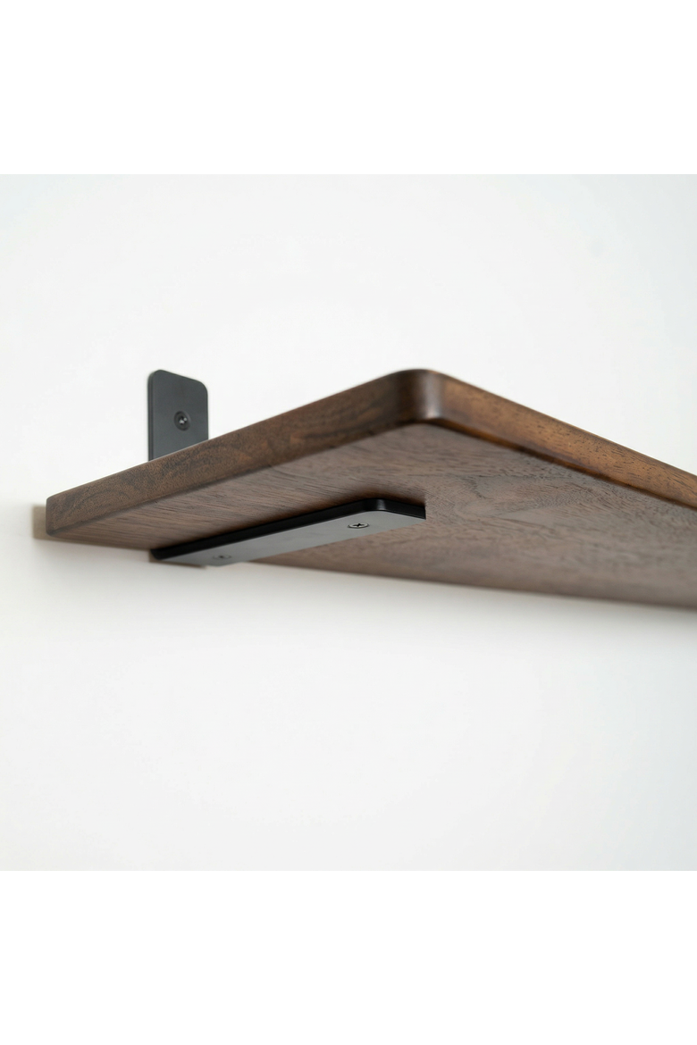Kingsley 10" DIY Home Wall Shelf Brackets | 6-Pack, Alternate, color, Black