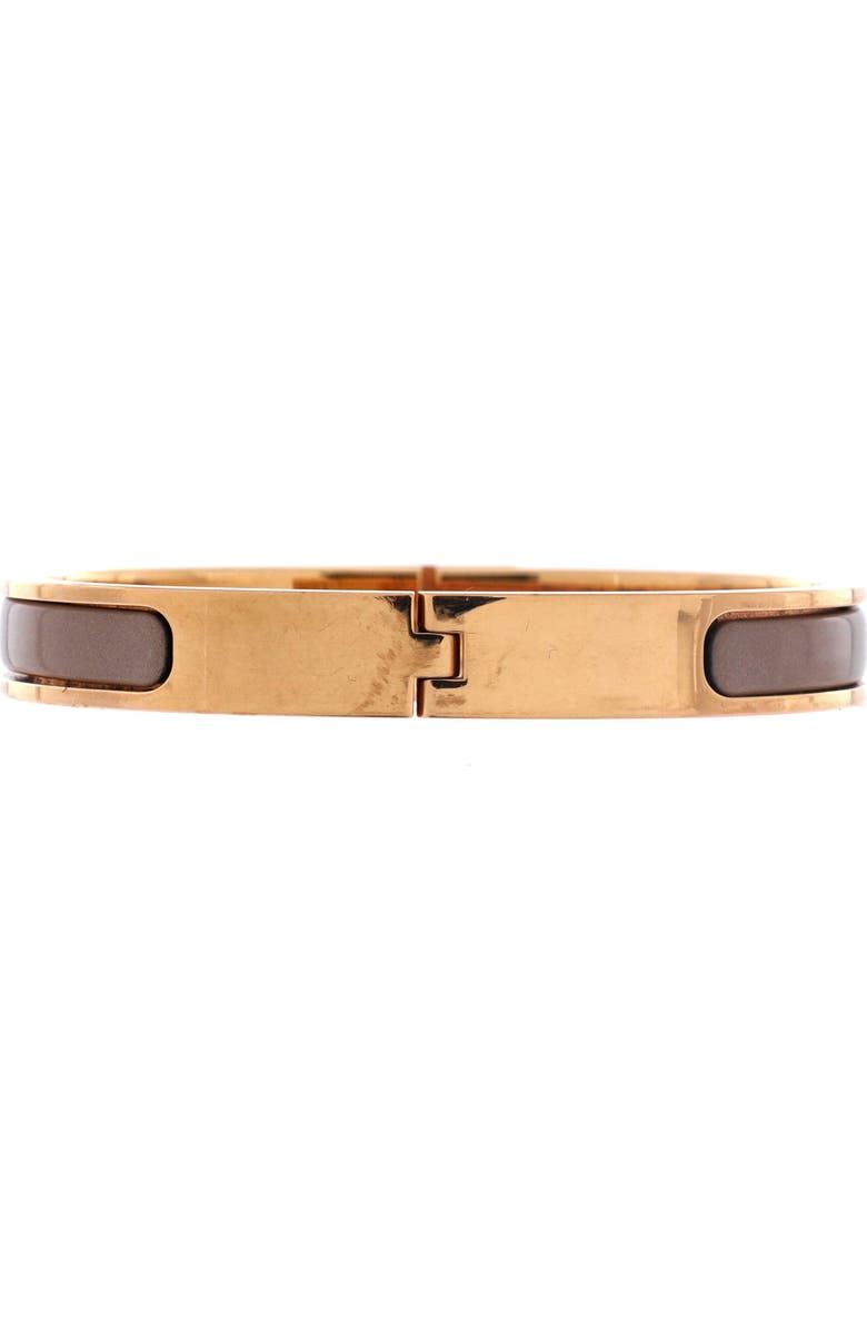 Pre-Owned Hermes Mini Clic Kelly Bracelet Enamel Narrow, Alternate, color, Neutral