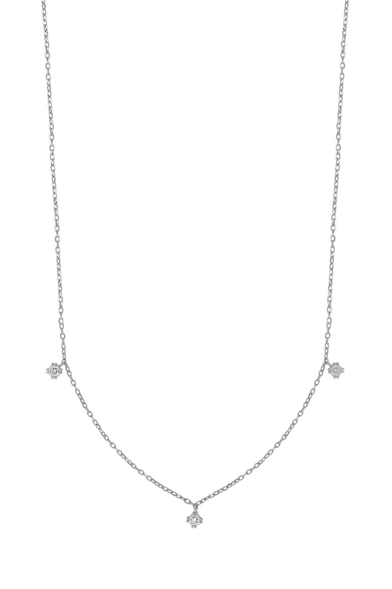 Liora 18K White Gold Diamond Charm Necklace - 0.15ct. (Nordstrom Exclusive), Main, color, 18K WHITE GOLD