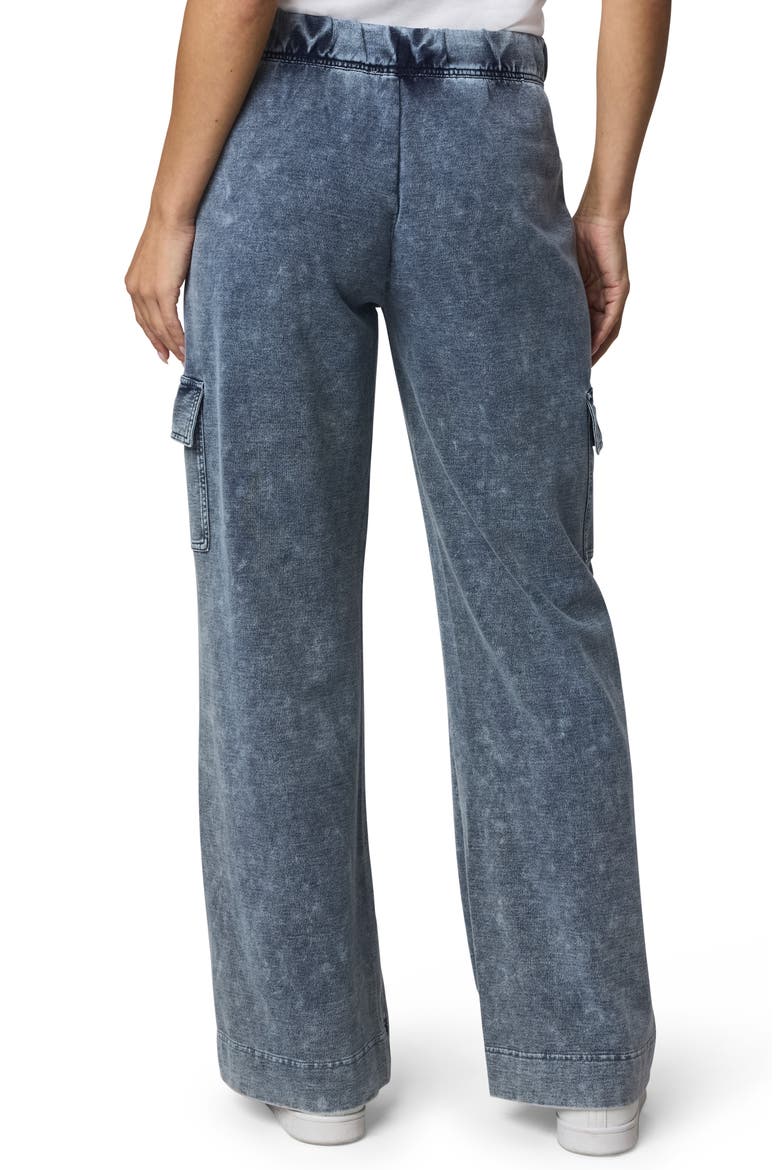 Gwen Indigo Cotton Blend Terry Cargo Sweatpants, Alternate, color, INDIGO BLUE