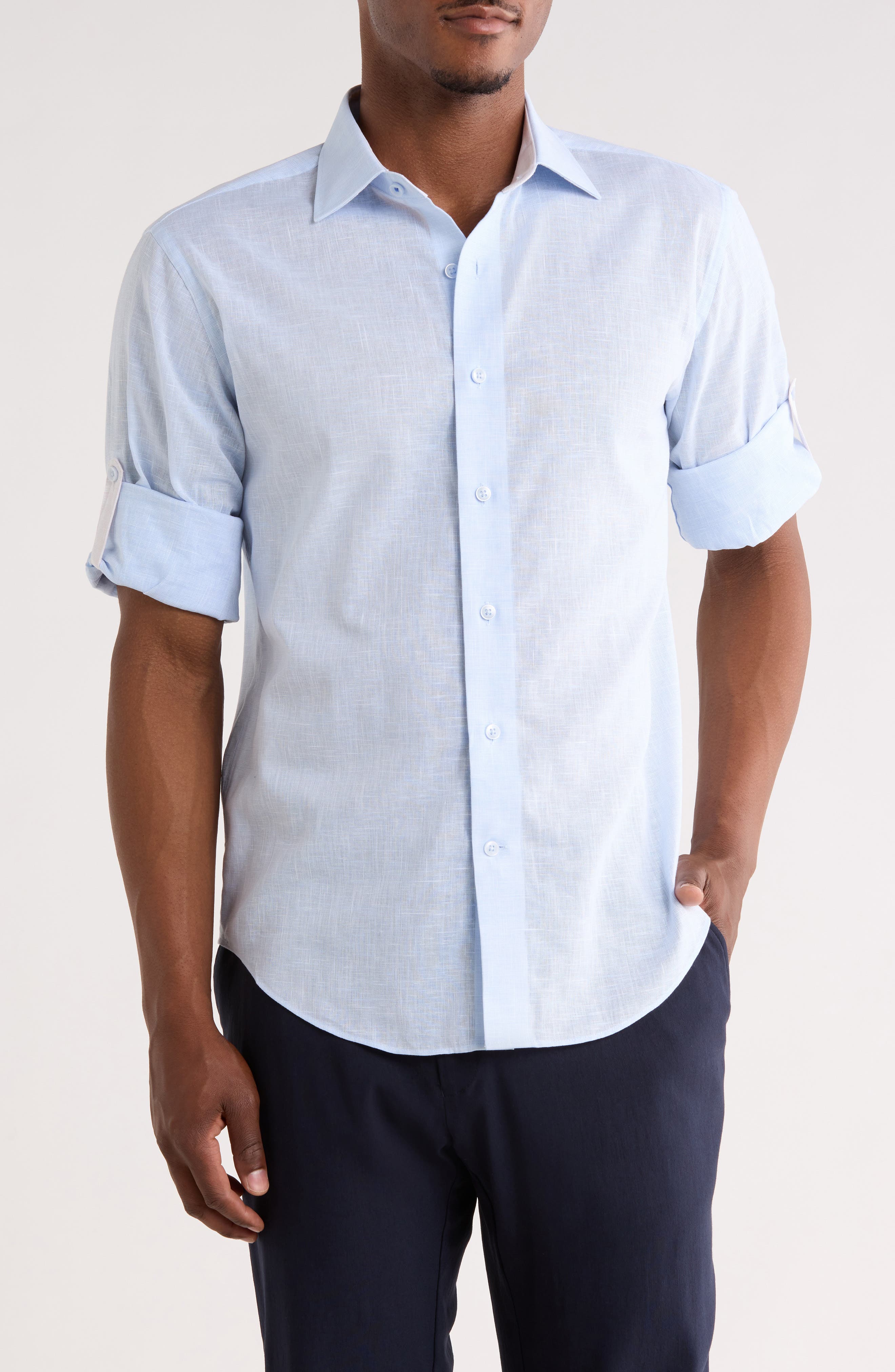 Lorenzo Uomo Trim Fit Cotton Dress Shirt