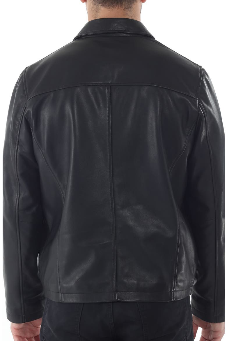 Lambertville Leather Jacket, Alternate, color, BLACK