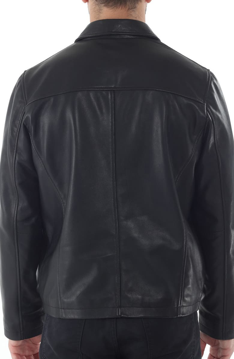Missani Le Collezioni Lambertville Leather Jacket, Alternate, color, Black