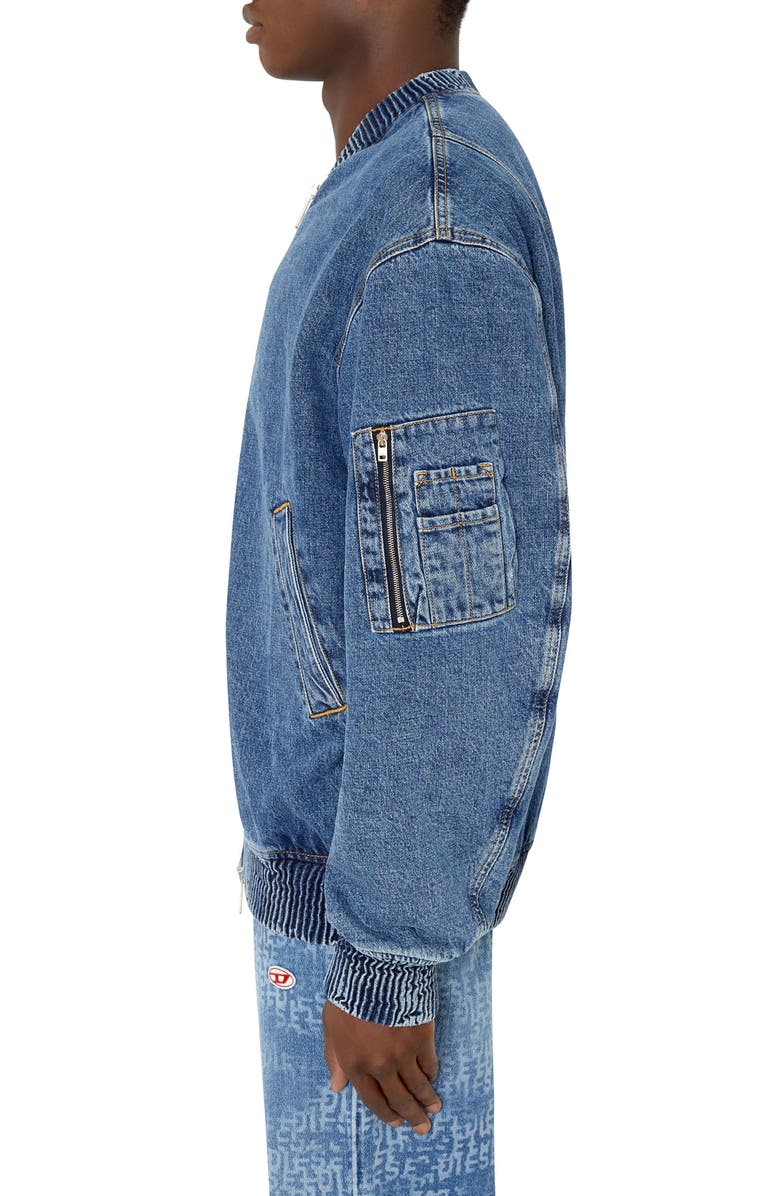 DIESEL<sup>®</sup> Weltik Denim Bomber Jacket, Alternate, color, 