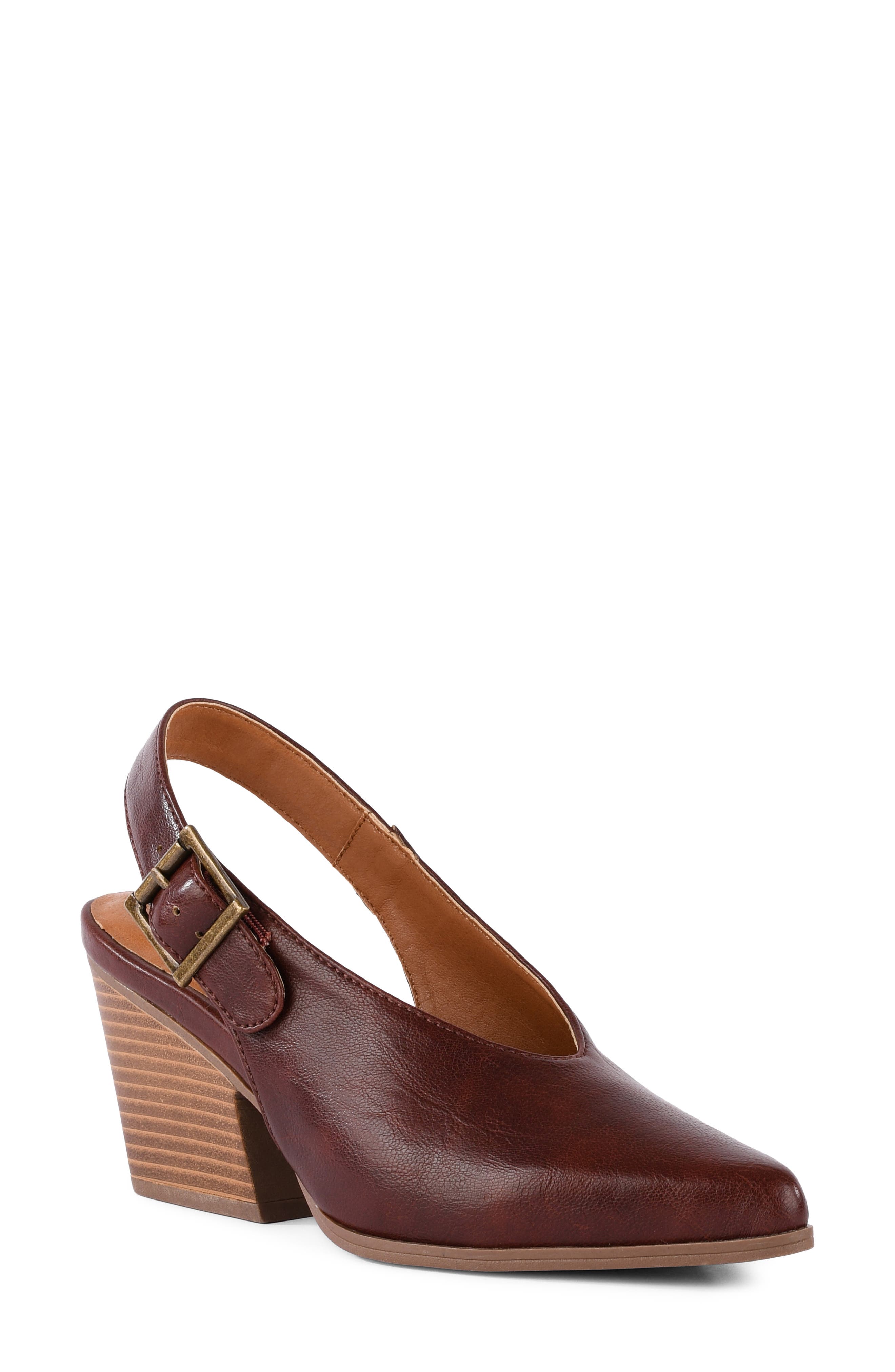 Take One Slingback Wedge Pump, Main, color, CHESTNUT