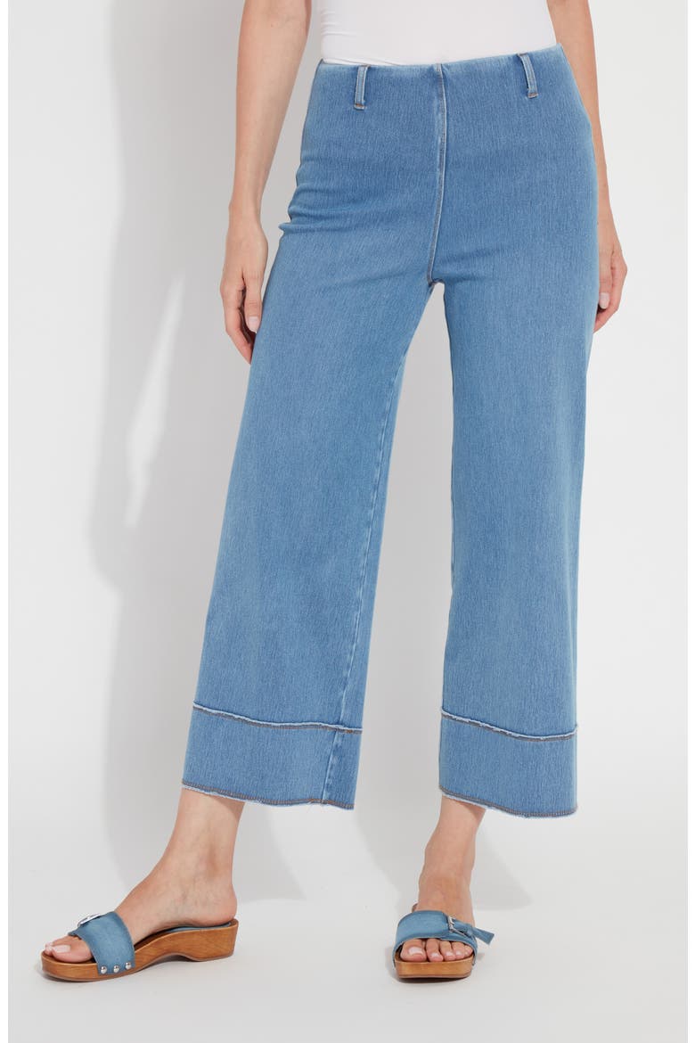Margo High Waist Crop Jeans, Main, color, BLEACHED BLUE