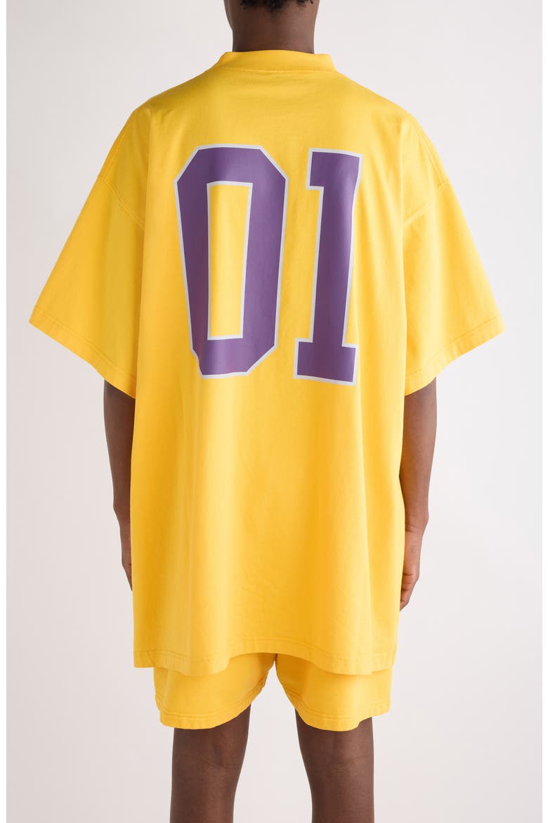 Jersey Oversize Cotton T-Shirt, Alternate, color, 7090 YELLOW/ DEEP PURPLE