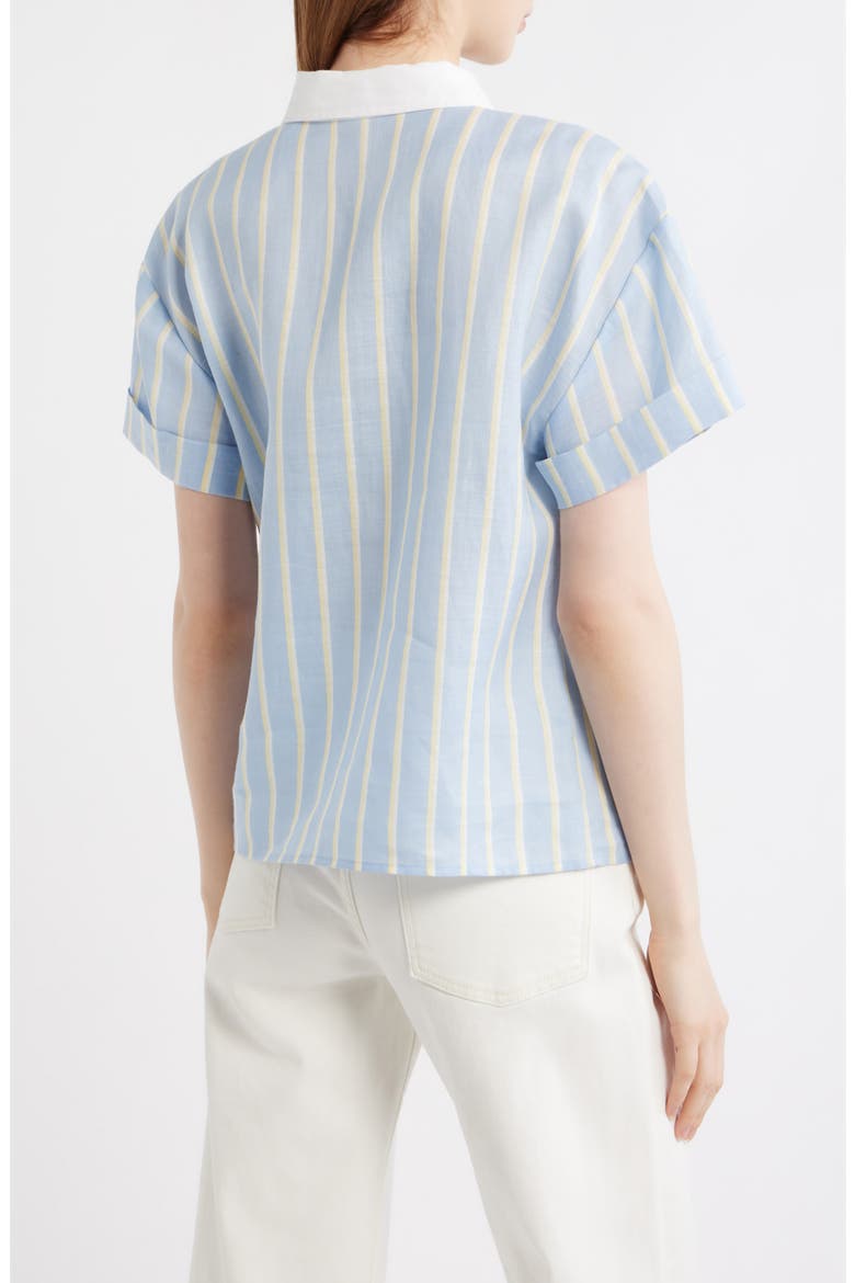 The Linen Boardwalk Button-Up Shirt, Alternate, color, CHAMBRAY BLUE MULTI