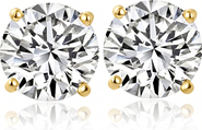Bliss Diamond 6.85CT Round Diamond Studs 14k Gold Lab Grown Screw Back Earrings