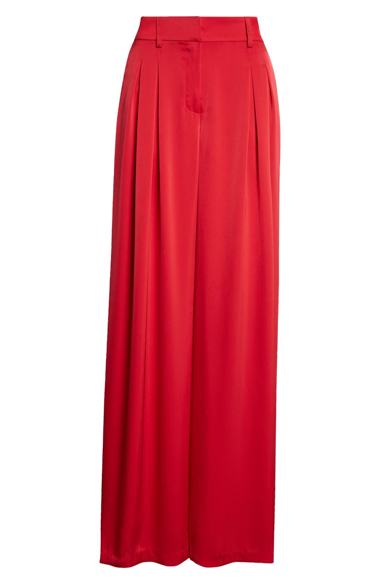 Ramy Brook Oscar Pleated Pants, Alternate, color, Scarlet Red