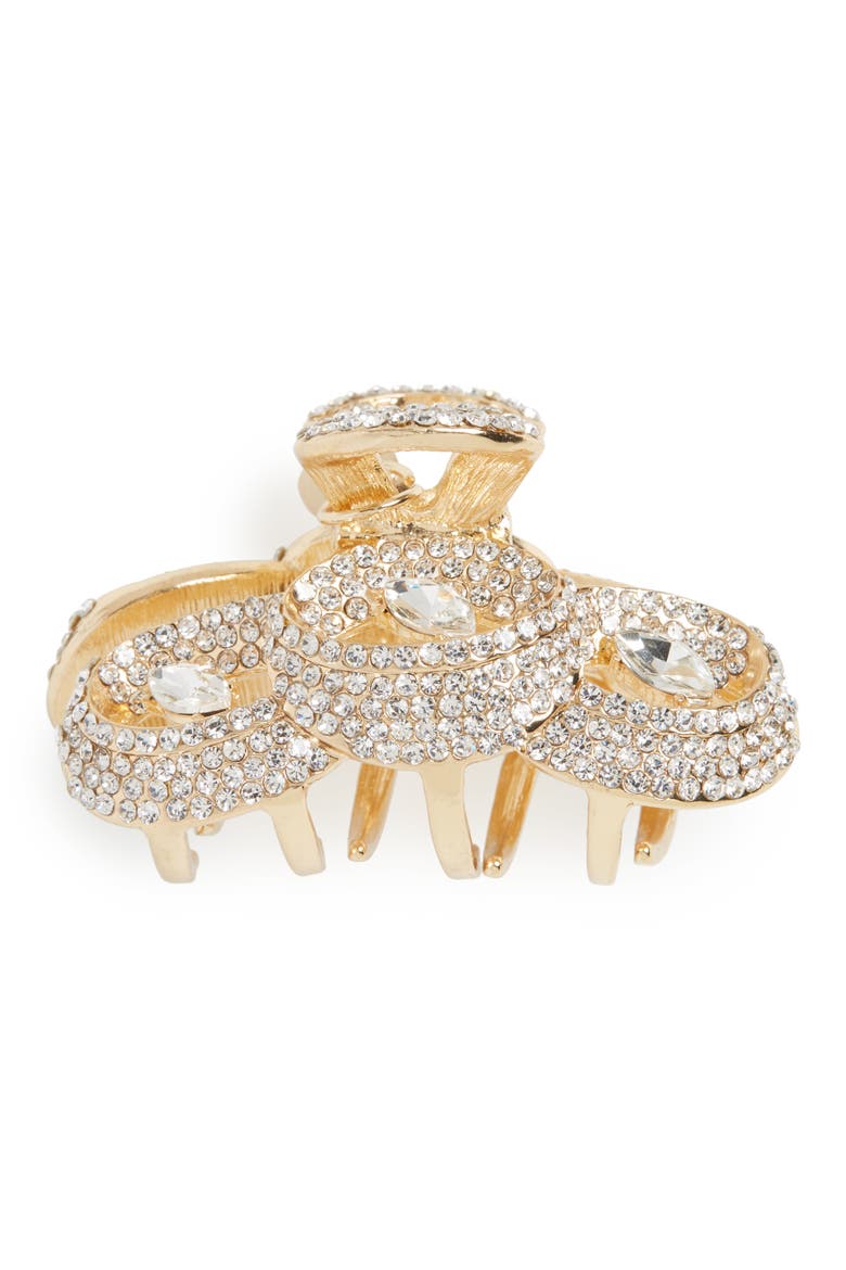 Crystal Jaw Clip, Main, color, GOLD