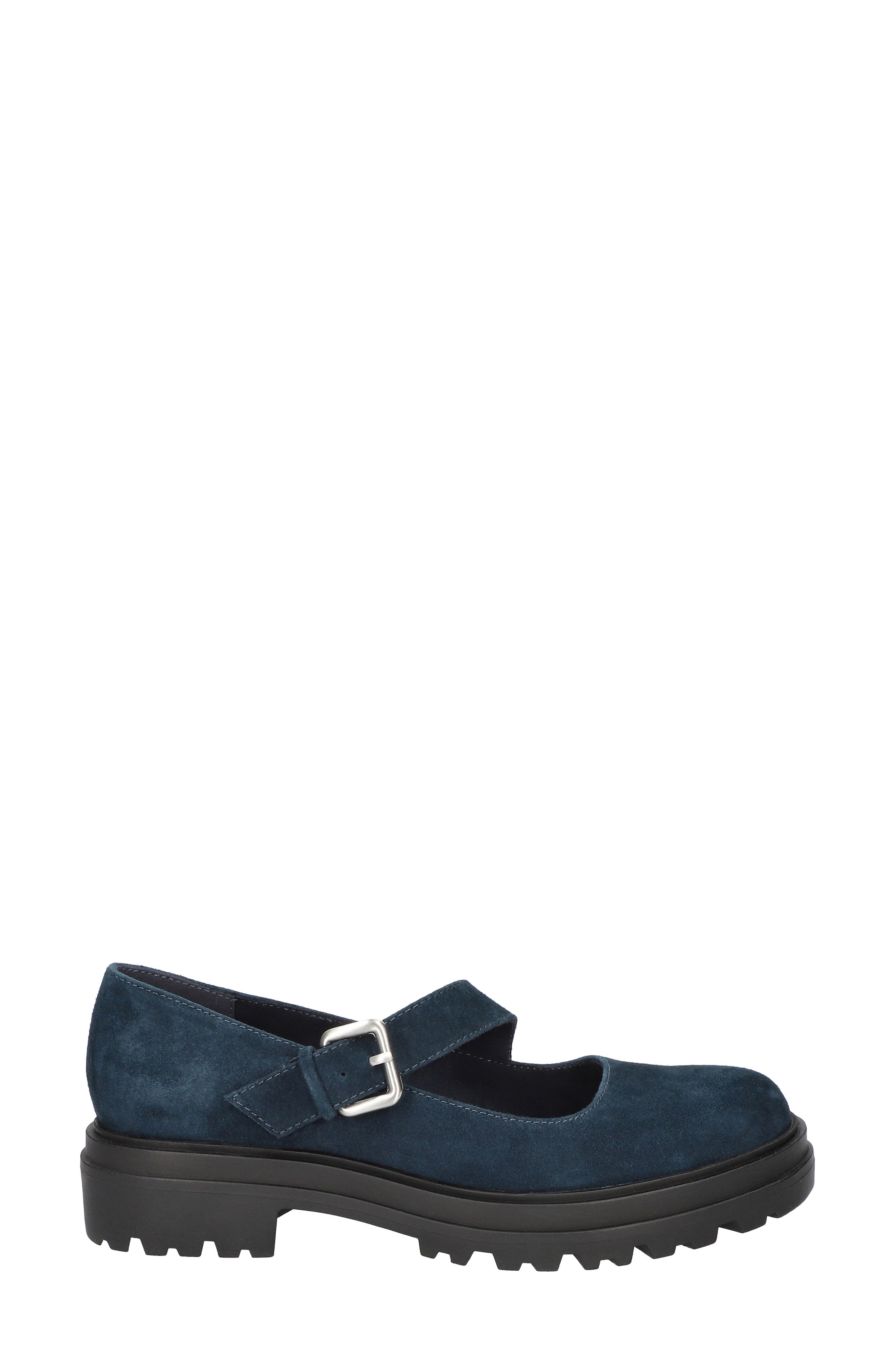 Bella Vita Britt Mary Jane Loafer, Alternate, color, Navy Kidsuede Leather