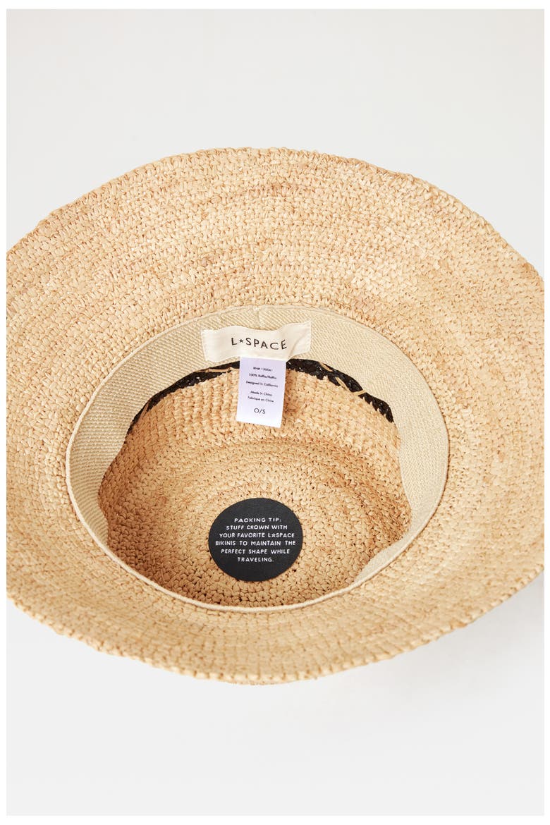 Montauk Raffia Bucket Hat, Alternate, color, NATURAL