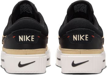 国内配送 NIKE W COURT LEGACY LIFT BLACK/KHAKI Nike Court Legacy Lift 