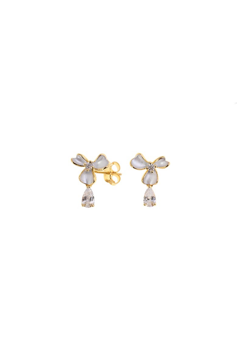 Arte Nova Jewellery Sweet Flower Earrings, Main, color, Silver Gold Plated