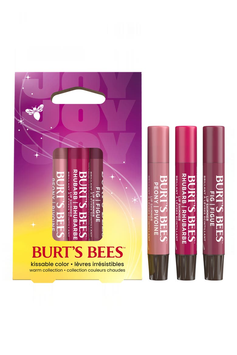 Kissable Color Warm Collection Lip Shimmer 3-Piece Set, Main, color, NO COLOR