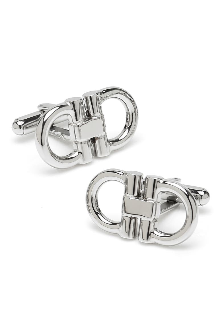 Horse Bit Cuff Links, Main, color, SILVER