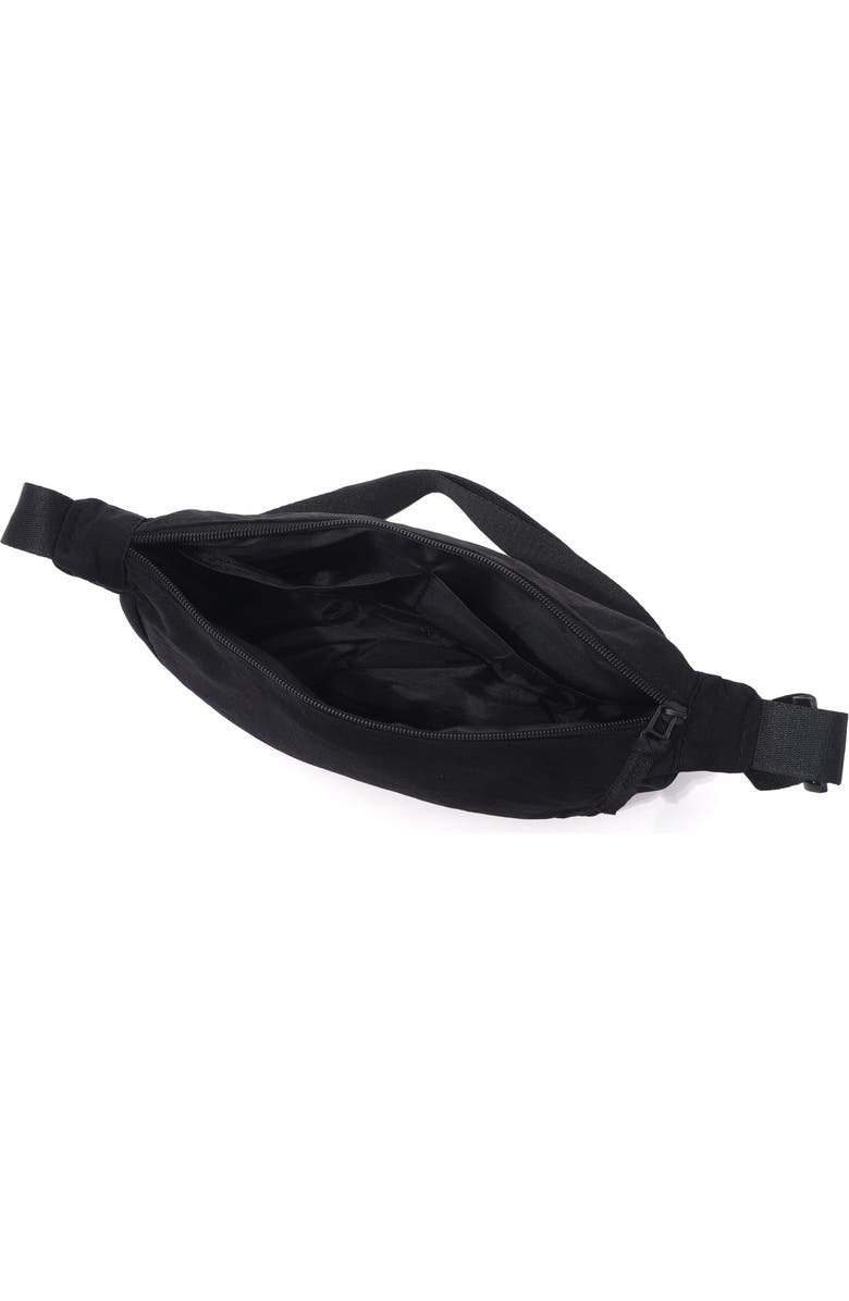 Adornia Black Sporty Adjustable Moon Bag, Alternate, color, Black