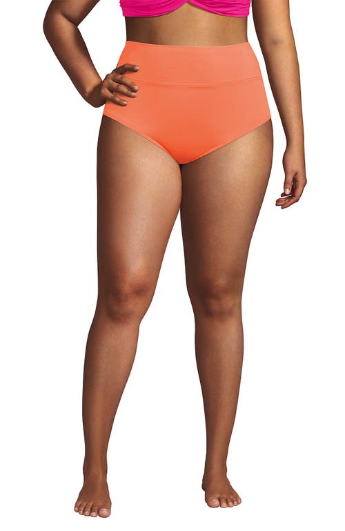 LANDS' END LANDS' END CHLORINE RESISTANT PINCHLESS HIGH WAISTED BIKINI BOTTOMS