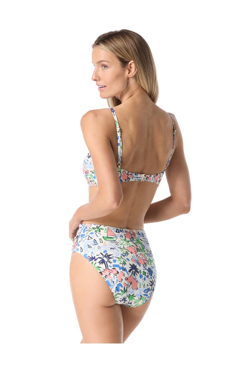 Coastal Town Shirred Bralette Swim Top, Alternate, color, Multi
