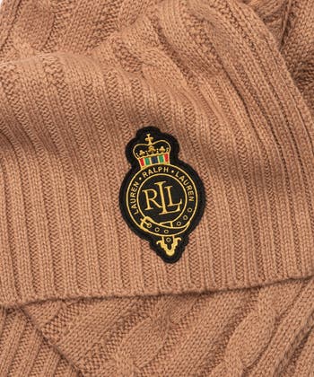 送料関税込☆LAUREN RALPH LAUREN Crest-Patch Cable-Knit Scarf Lauren Ralph Lauren Crest Cable Knit Scarf | Nordstrom