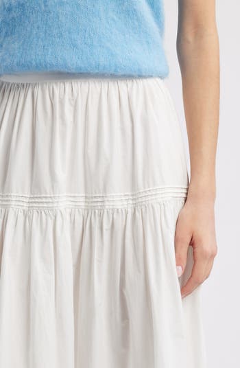 Sebastiane Tiered Organic Cotton Poplin Maxi Skirt