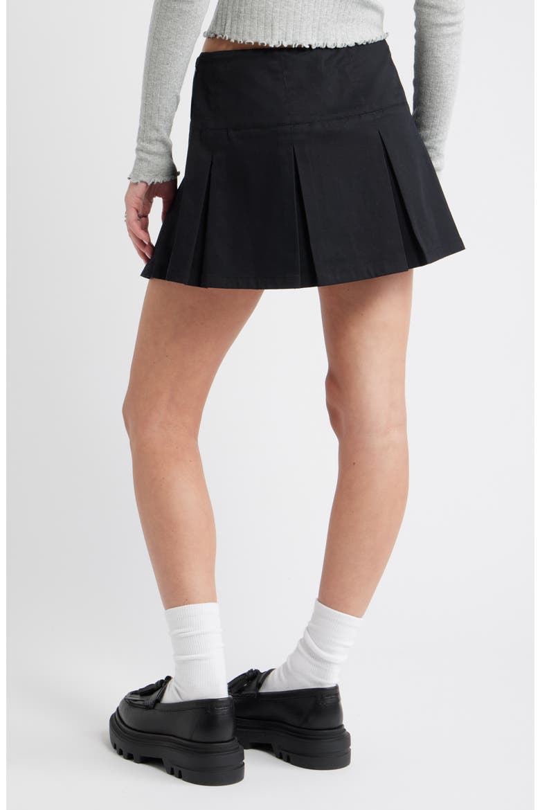 Preppy Pleated Miniskort, Alternate, color, BLACK