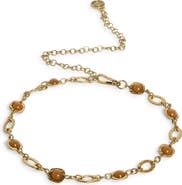 Steve Madden Hammered Stone Chain Belt