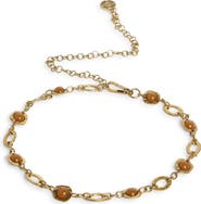 Steve Madden Hammered Stone Chain Belt