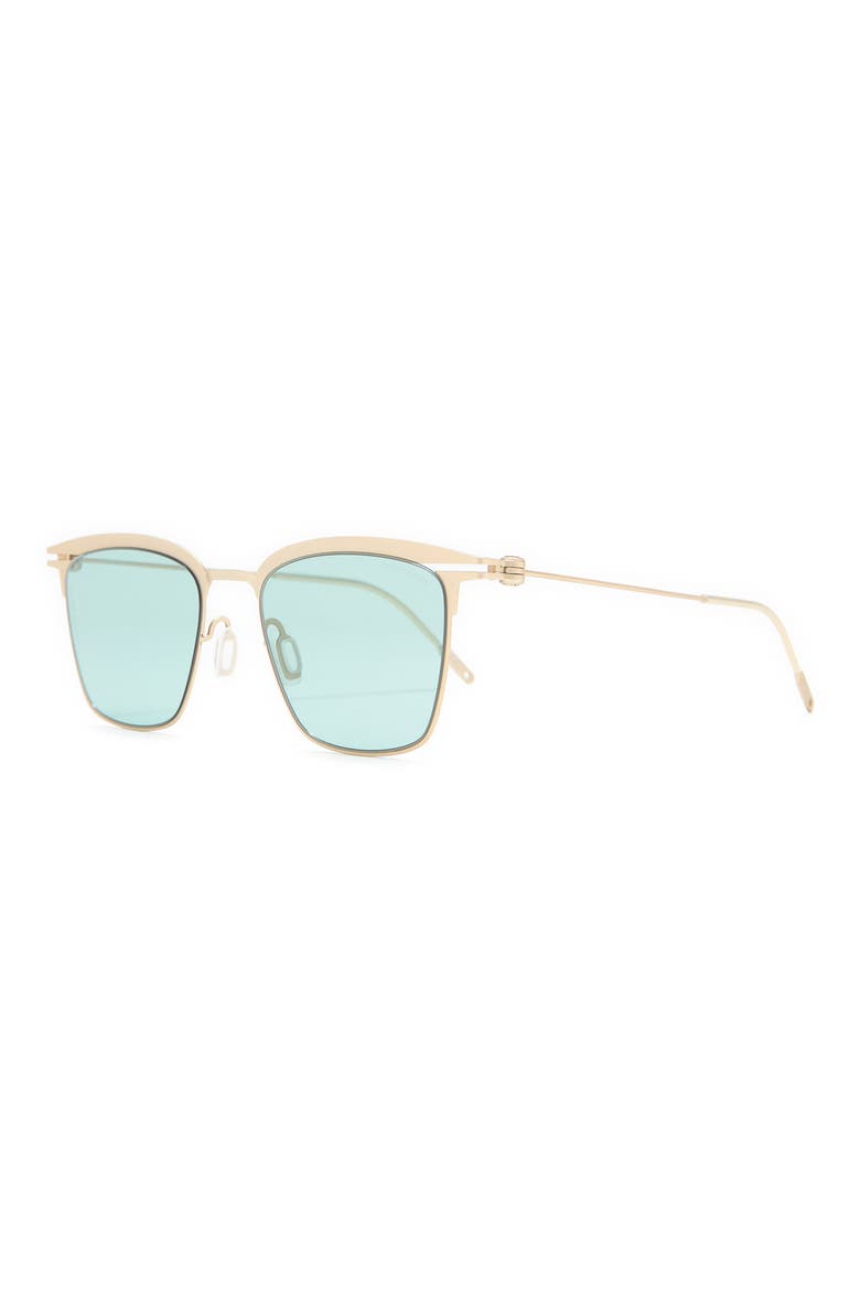 51mm Square Sunglasses, Alternate, color, GOLD GOLD GREEN/ GRN