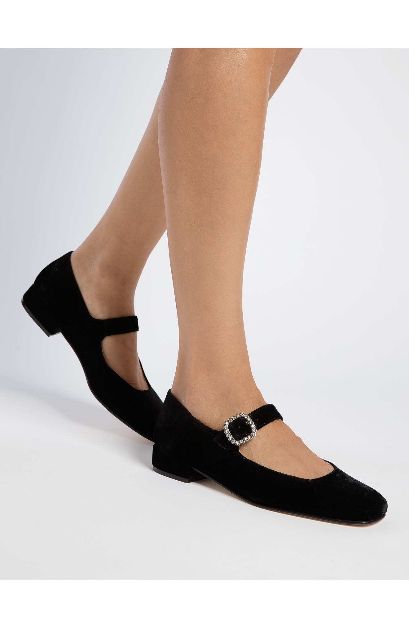 Penelope Chilvers Velvet Mary Jane, Alternate, color, Black