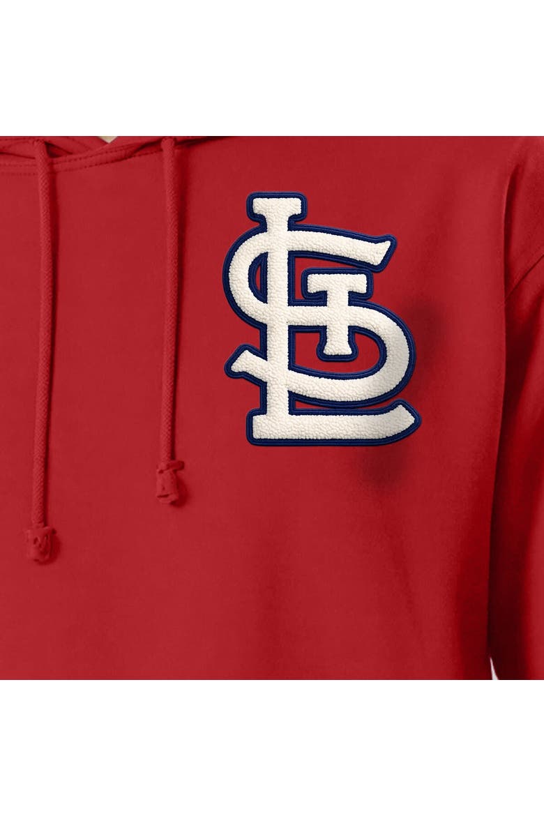 Men's Champion  Red St. Louis Cardinals Reverse Weave Chenille Hoodie, Alternate, color, Red