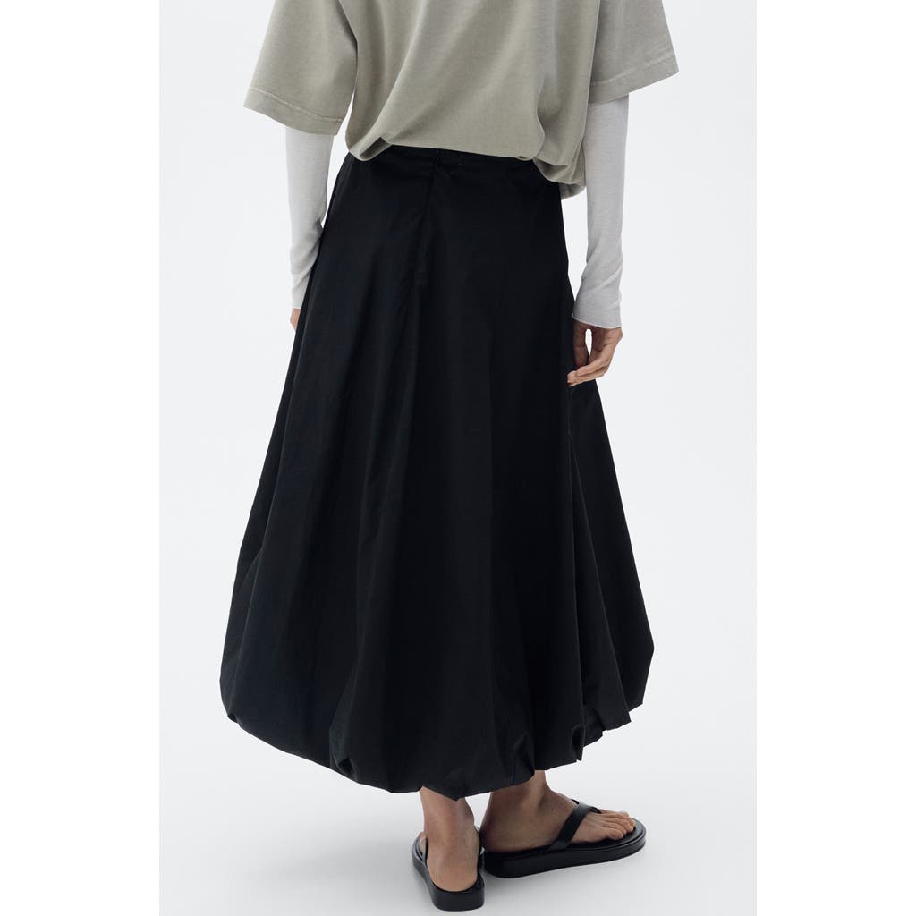 Mango Bubble Hem Skirt In Black