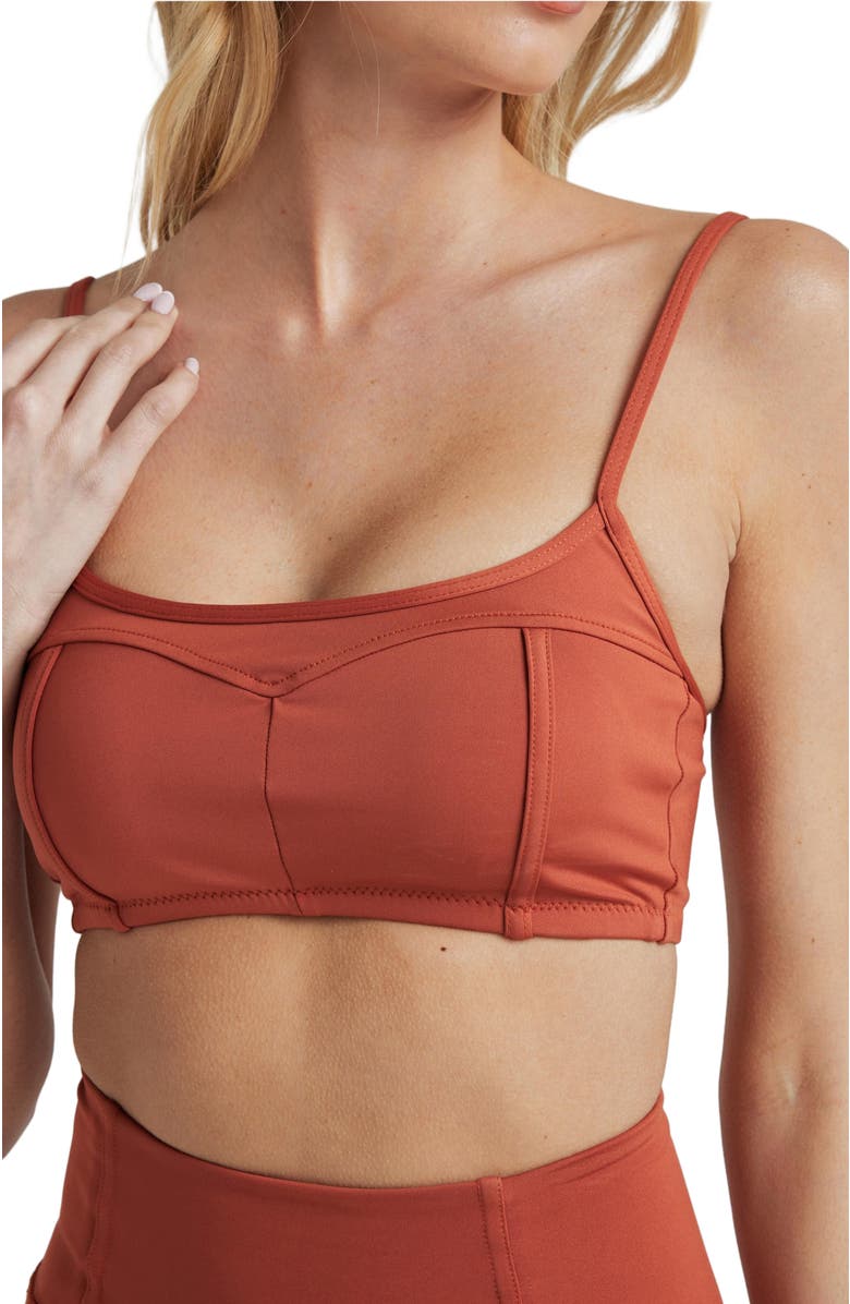 Losano Contour Bralette, Alternate, color, Baked Clay