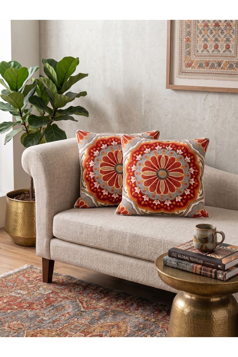 Holi Throw Pillow Cover, Alternate, color, Multicolored