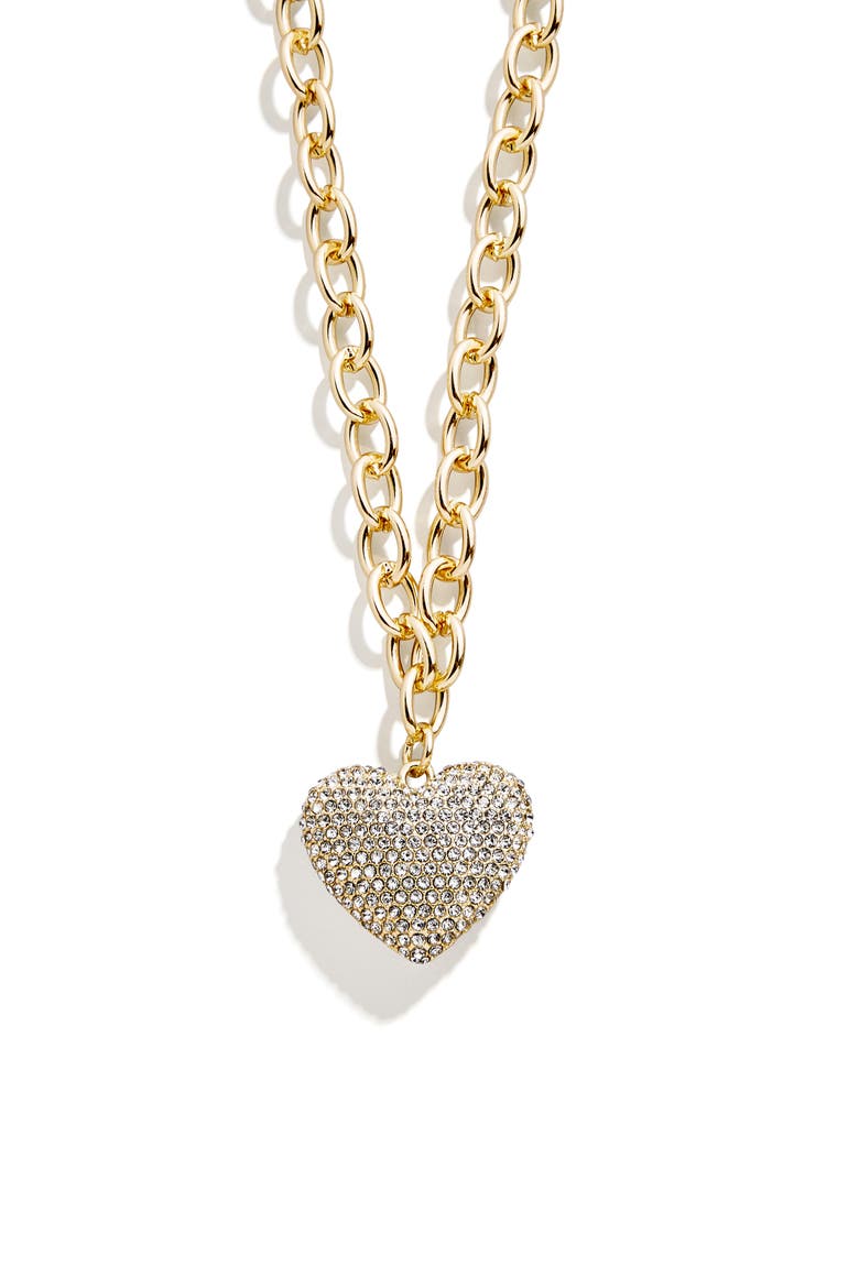 Millie Crystal Heart Pendant Necklace, Alternate, color, GOLD