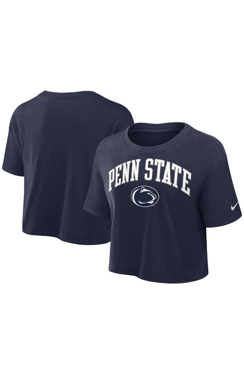 Nike Women's Nike Navy Penn State Nittany Lions Athletic Prep Arch Performance Cropped T-Shirt, Main, color, Navy