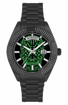 PHILIPP PLEIN Date Superlative Bracelet Watch, 42mm