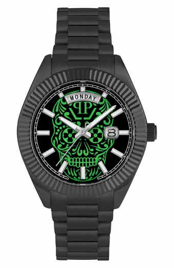 PHILIPP PLEIN Date Superlative Bracelet Watch, 42mm